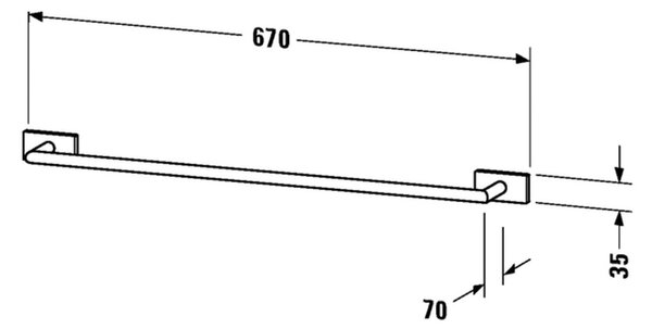Duravit Karree - Držák na ručník, 60 cm 0099591000