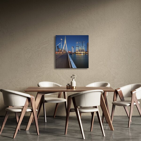 Obraz - Stmívání v Rotterdamu, Holandsko (30x30 cm)
