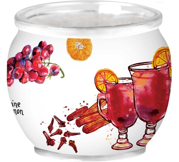 Emocio Sklo Dekor 70x62 mm Mulled Wine, vonná svíčka