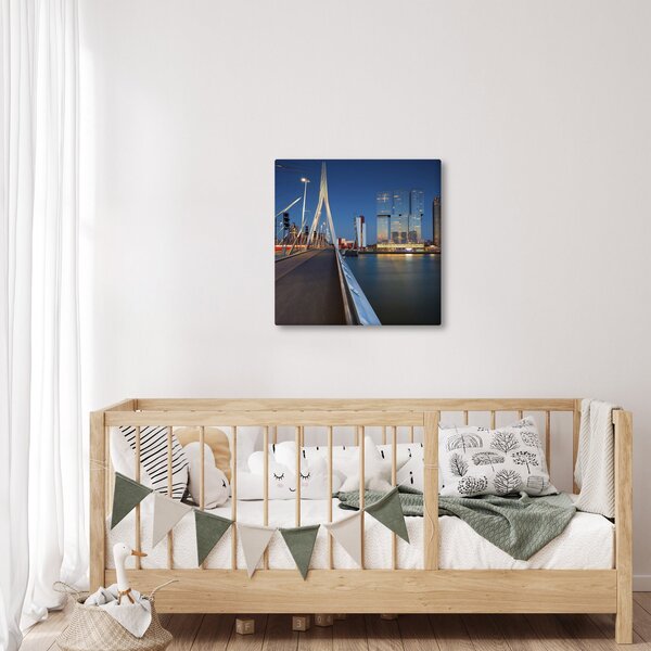 Obraz - Stmívání v Rotterdamu, Holandsko (30x30 cm)