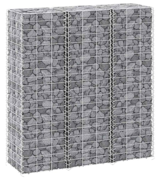 Gabionové vyvýšené záhony 3 ks 30 x 30 x 100 cm železo 151249