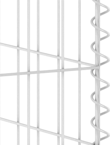 Gabionová zástěna pro popelnici pozinkovaná ocel 110x100x110 cm 151298