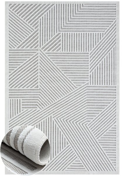 My Flair, Kusový koberec Casa grau – na ven i na doma, 140x200, šedá, chodba / předsíň