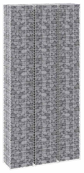 Gabionové vyvýšené záhony 3 ks 30 x 30 x 150 cm železo 151250