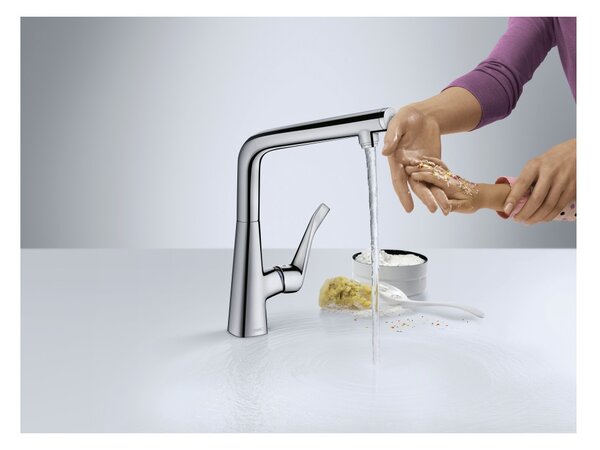 Hansgrohe Metris Select M71 kuchyňská páková baterie 320, 1jet, chrom 14883000