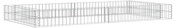 Gabionový vyvýšený záhon pozinkovaná ocel 200 x 100 x 20 cm 151312