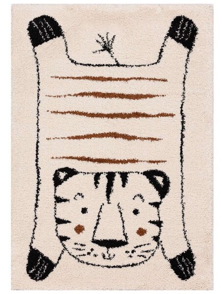 Yellow Tipi Béžový dětský koberec Tiger 160 x 230 cm