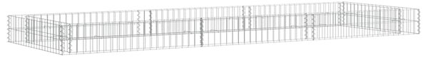 Gabionový vyvýšený záhon pozinkovaná ocel 300 x 100 x 20 cm 151313