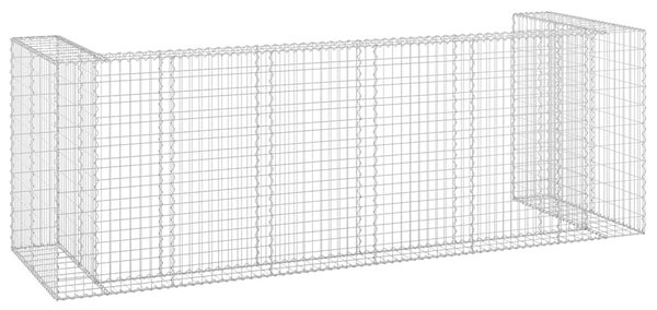 Gabionová zástěna pro popelnice pozinkovaná ocel 325x100x110 cm 151301