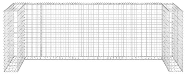 Gabionová zástěna pro popelnice pozinkovaná ocel 325x100x110 cm 151301