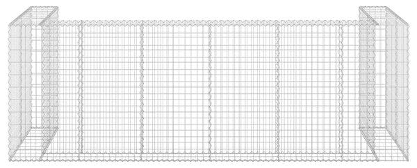 Gabionová zástěna pro popelnice pozinkovaná ocel 325x100x110 cm 151301
