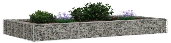 Gabionový vyvýšený záhon pozinkovaná ocel 200 x 100 x 20 cm 151312