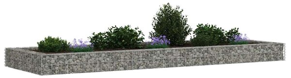 Gabionový vyvýšený záhon pozinkovaná ocel 300 x 100 x 20 cm 151313