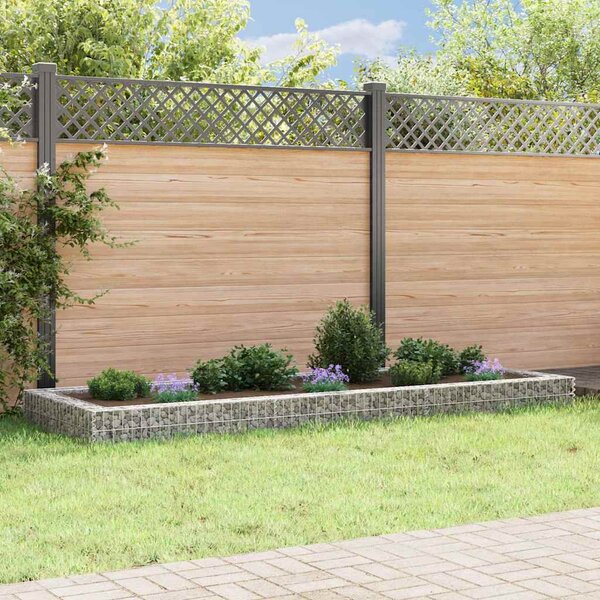 Gabionový vyvýšený záhon pozinkovaná ocel 300 x 100 x 20 cm 151313