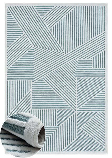 My Flair, AKCE: 200x300 cm Kusový koberec Casa II blau – na ven i na doma, modrá, chodba / předsíň