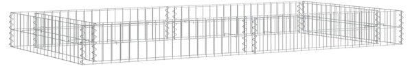 Gabionový vyvýšený záhon pozinkovaná ocel 200 x 100 x 20 cm 151312