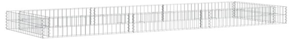 Gabionový vyvýšený záhon pozinkovaná ocel 300 x 100 x 20 cm 151313