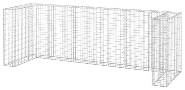 Gabionová zástěna pro popelnice pozinkovaná ocel 325x100x110 cm 151301
