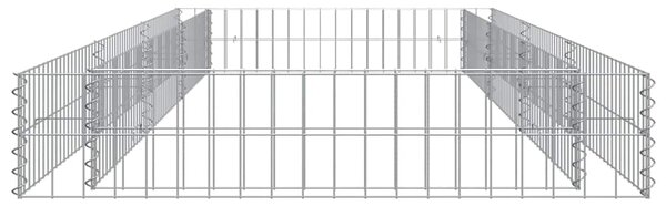 Gabionový vyvýšený záhon pozinkovaná ocel 300 x 100 x 20 cm 151313
