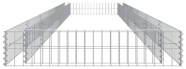 Gabionový vyvýšený záhon pozinkovaná ocel 600 x 100 x 20 cm 151316
