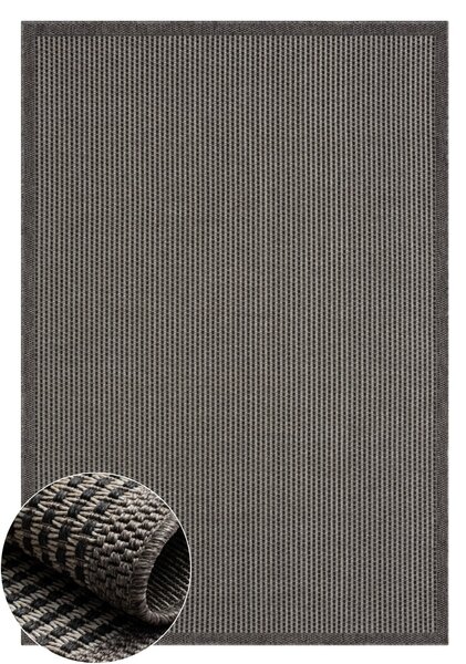 My Flair, Kusový koberec Pine II schwarz – na ven i na doma, 80x150, černá, chodba / předsíň