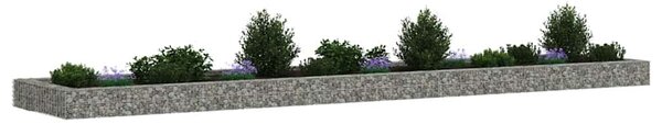 Gabionový vyvýšený záhon pozinkovaná ocel 500 x 100 x 20 cm 151315