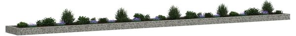 Gabionový vyvýšený záhon pozinkovaná ocel 1000 x 100 x 20 cm 151318