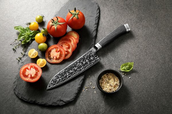 XinZuo Santoku nůž HezHen X10 7"