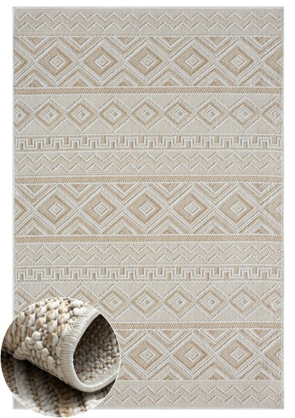 My Flair, Kusový koberec Patio beige – na ven i na doma, 200x300, béžová, chodba / předsíň