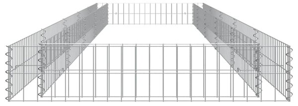 Gabionový vyvýšený záhon pozinkovaná ocel 500 x 100 x 20 cm 151315
