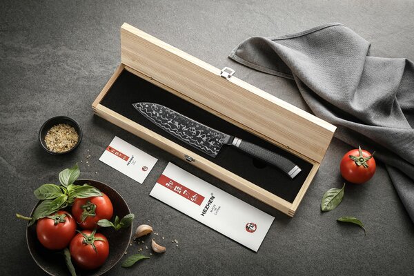 XinZuo Santoku nůž HezHen X10 7"