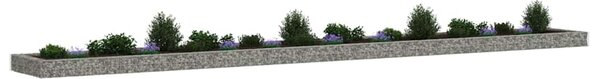Gabionový vyvýšený záhon pozinkovaná ocel 800 x 100 x 20 cm 151317