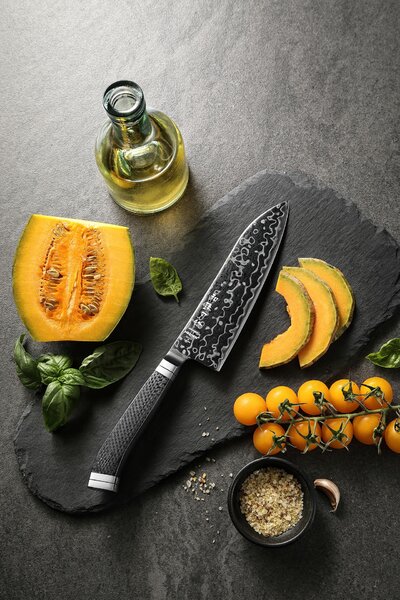 XinZuo Santoku nůž HezHen X10 7"