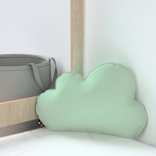 Yellow Tipi Eukalyptově zelený polštář ve tvaru mráčku Soft Cloud 55 cm