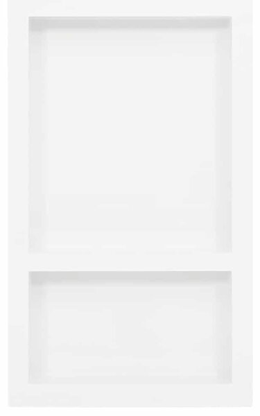 Nika do sprchového koutu 2 přihrádky lesklá bílá 41 x 69 x 9 cm 151398