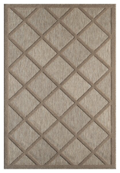 My Flair, Kusový koberec Mara beige – na ven i na doma, 100x160, béžová, chodba / předsíň