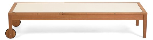 Béžové dřevěné polohovací zahradní lehátko Caterin – Kave Home