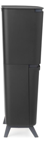 Tmavě šedý plastový odpadkový koš 25+10+10 l na tříděný odpad SortUp Recycle Hi – Brabantia