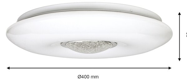Stropní LED svítidlo Vela, 1x LED 24w, 3000-6000k, w, s ovladačem