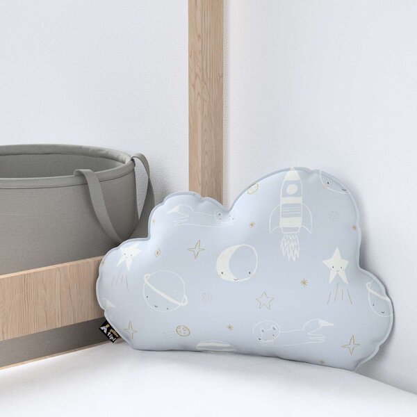 Yellow Tipi Světle modrý polštář ve tvaru mráčku Soft Cloud 55 cm