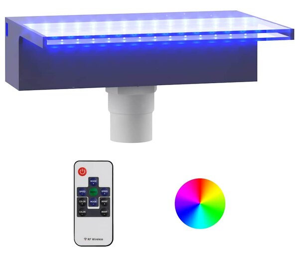 Přelivový vodopád s RGB LED osvětlením akryl 30 cm 151401
