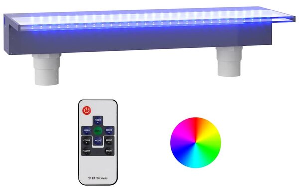 Přelivový vodopád s RGB LED osvětlením akryl 60 cm 151403
