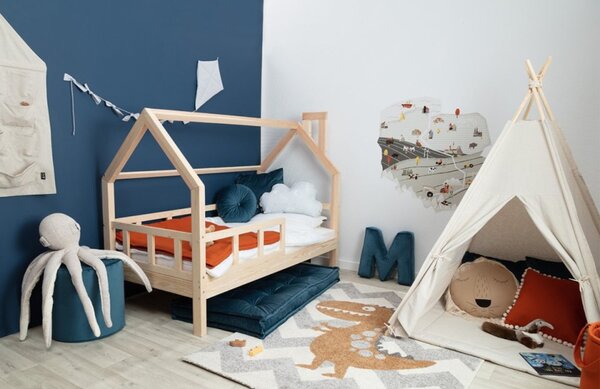 Yellow Tipi Světle modrý polštář ve tvaru mráčku Soft Cloud 55 cm