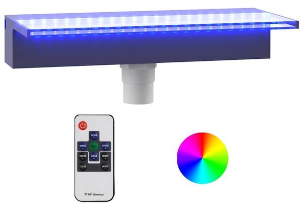 Přelivový vodopád s RGB LED osvětlením akryl 45 cm 151402