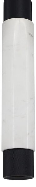 Závěsné svítidlo Marble, 1x mramorové/černé kovové stínítko, w
