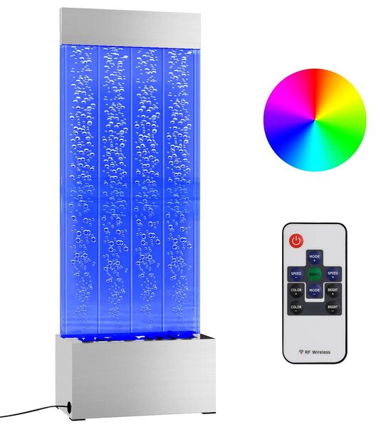 Bublinkový panel s RGB LED nerezová ocel a akryl 110 cm 151400