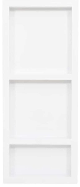 Nika do sprchového koutu 3 přihrádky lesklá bílá 41 x 99 x 9 cm 151399