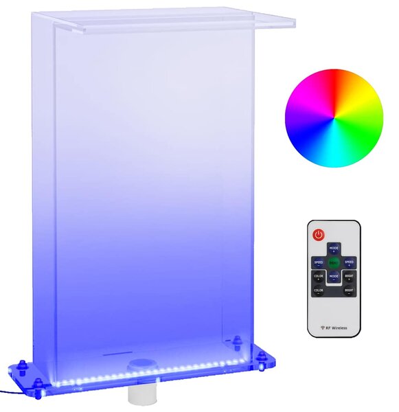 Bazénová fontána s RGB LED osvětlením akryl 51 cm 151406