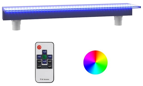 Přelivový vodopád s RGB LED osvětlením akryl 90 cm 151404