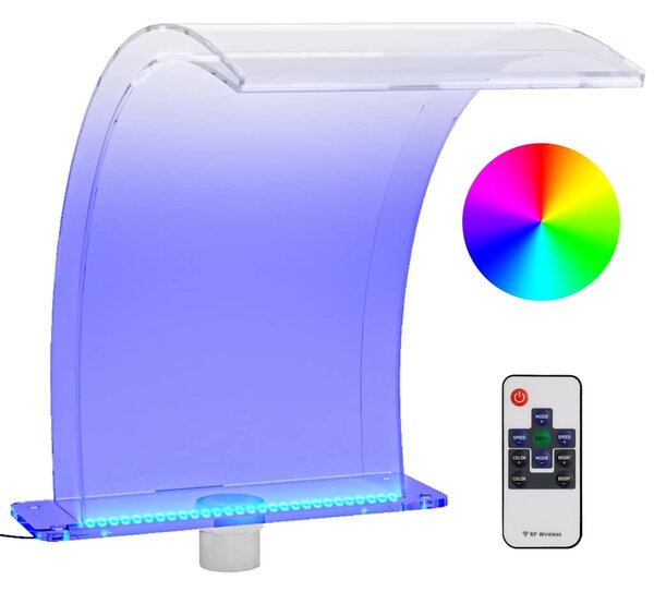 Bazénová fontána s RGB LED osvětlením akryl 50 cm 151407